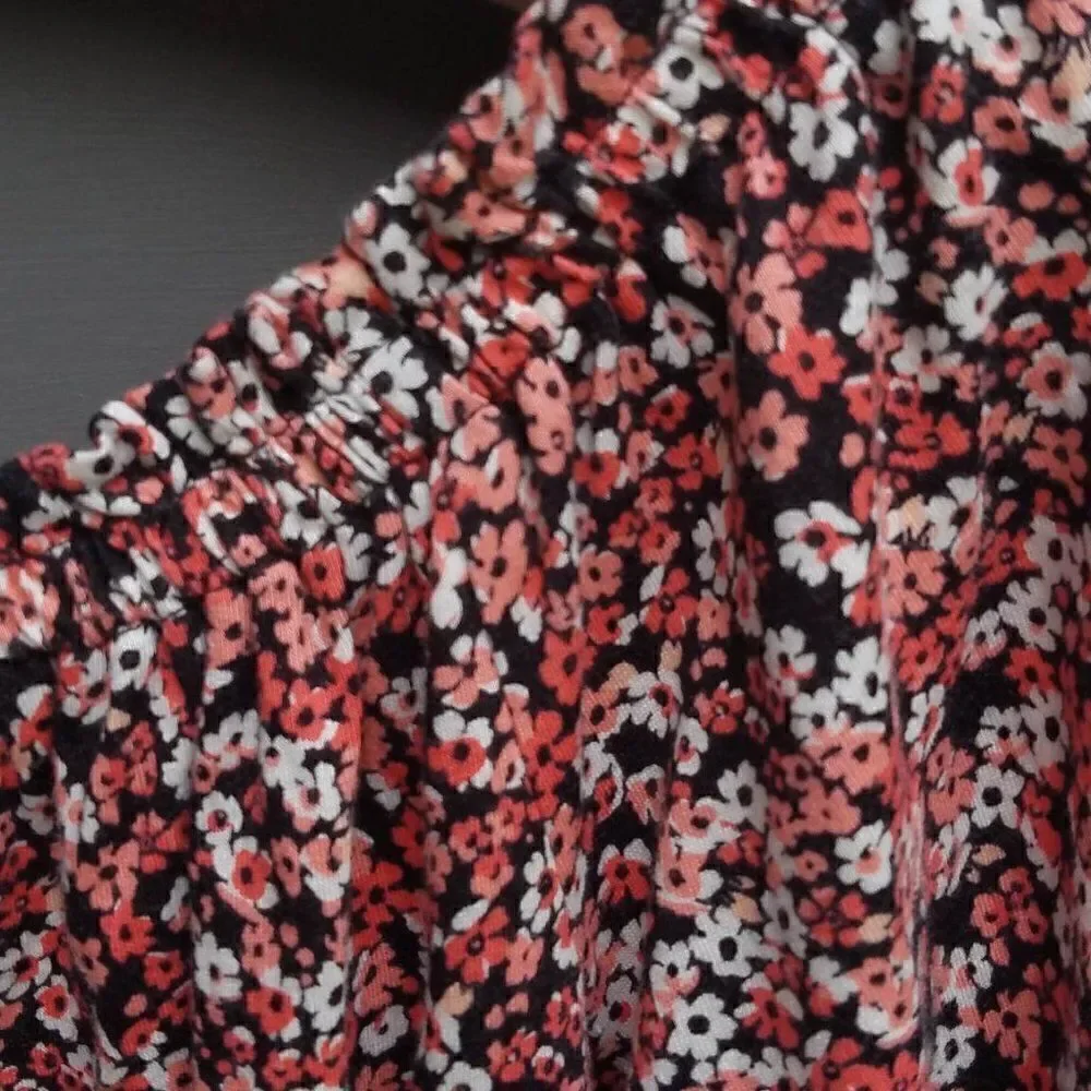 Michael Kors Floral Off the Shoulder Boho Peasant Top size Large